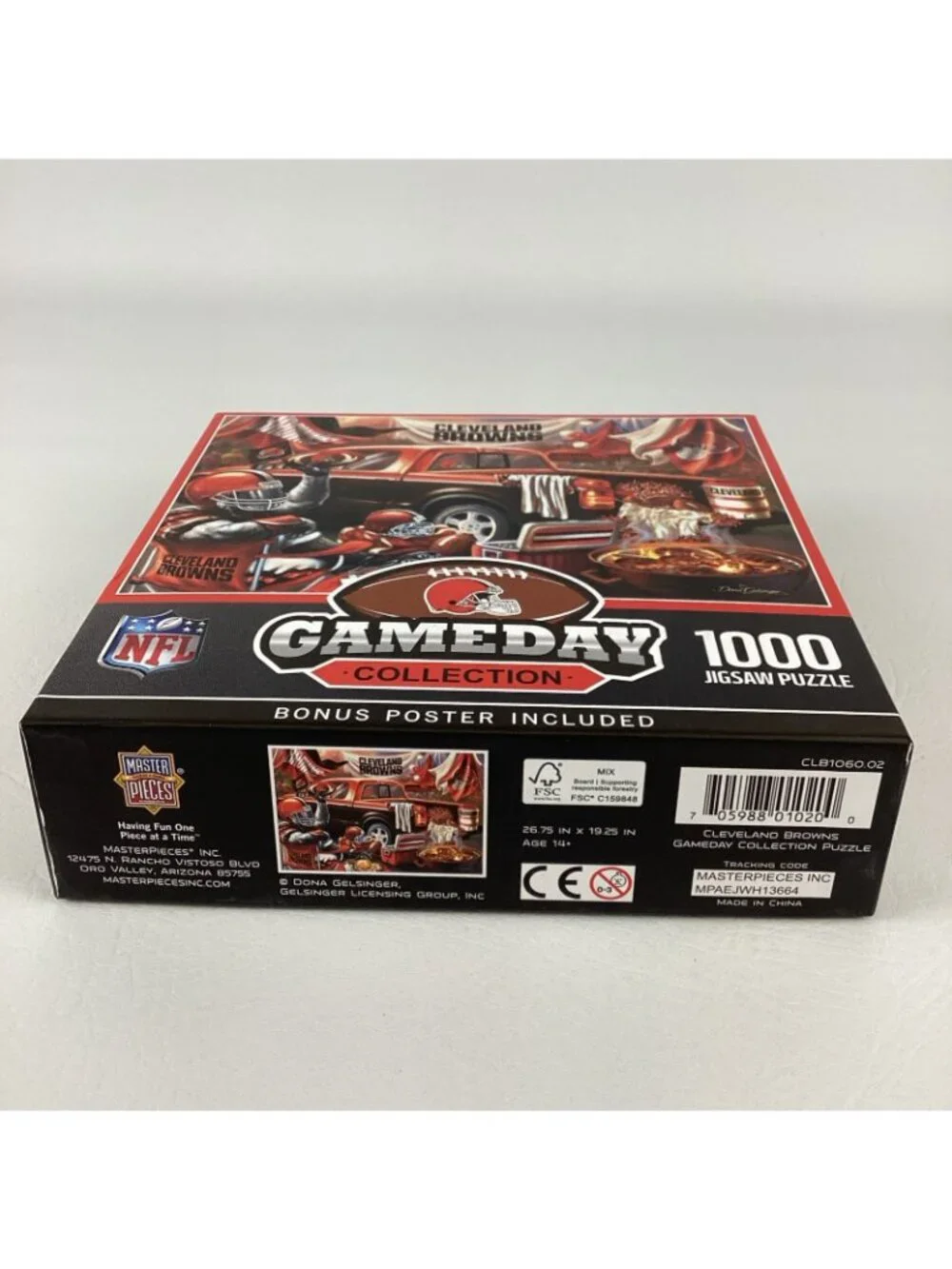 Cleveland Browns Game Day Collection 1000 Piece Jigsaw Puzzle NFL Bonus Poster